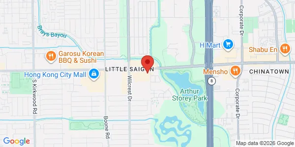 Map of 10603 Bellaire Blvd Ste B-116B Houston, TX 77072