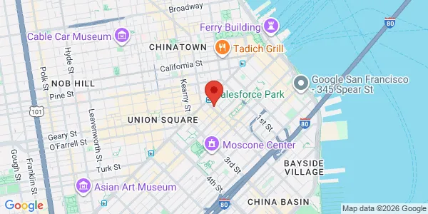 Map of 55 2nd St Ground floor San Francisco, CA 94105