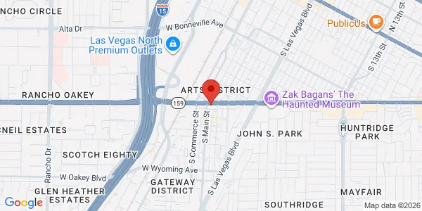 Map of 8 E Charleston Blvd Las Vegas, NV 89104