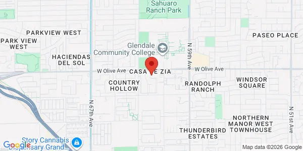 Map of 6153 W Olive Ave Glendale, AZ 85302