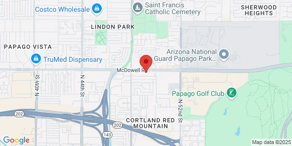 Map of 4909 E McDowell Rd Phoenix, AZ 85008