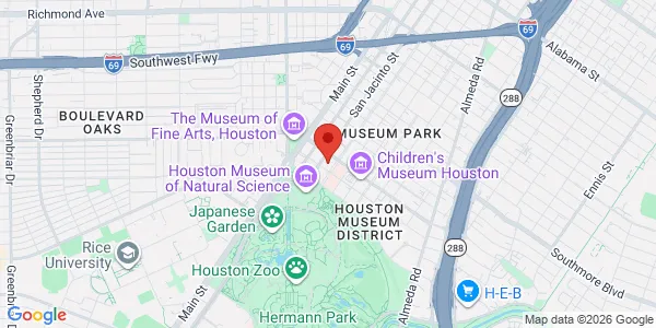 Map of 1200 Binz St Ste 580 Houston, TX 77004