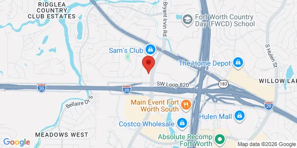 Map of 4480 Bryant Irvin Rd Fort Worth, TX 76132