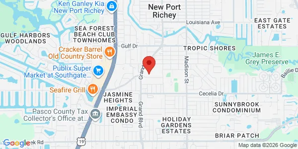 Map of 5539 Marine Pkwy New Port Richey, FL 34652