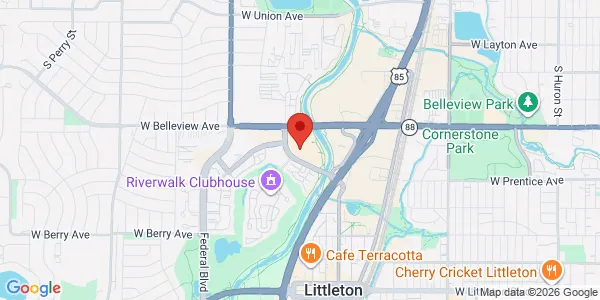 Map of 2650 W Belleview Ave Ste D-100 Littleton, CO 80123