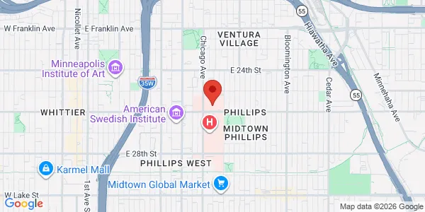 Map of 902 E 26th St Minneapolis, MN 55404