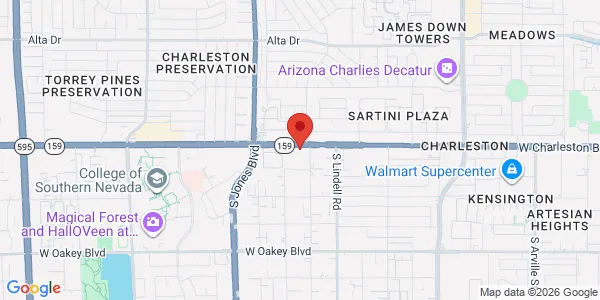 Map of 5701 W Charleston Blvd Ste 105 Las Vegas, NV 89146