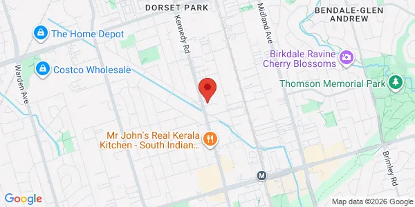 Map of 1261 Kennedy Road Unit 3 Toronto, ON M1P 2L4 Canada
