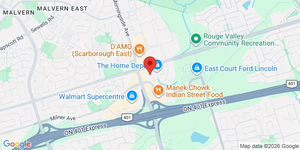 Map of 1145 Morningside Avenue Scarborough, ON M1B Canada