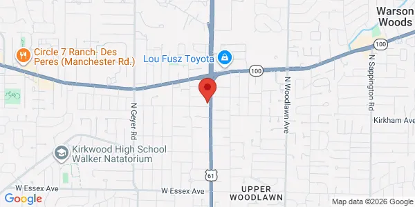 Map of 915 North Kirkwood Rd Kirkwood, MO 63122