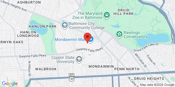 Map of 2401 Liberty Heights Ave Ste 111-113 Baltimore, MD 21215