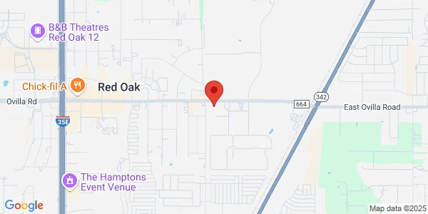 Map of 305 East Ovilla Rd Red Oak, TX 75154