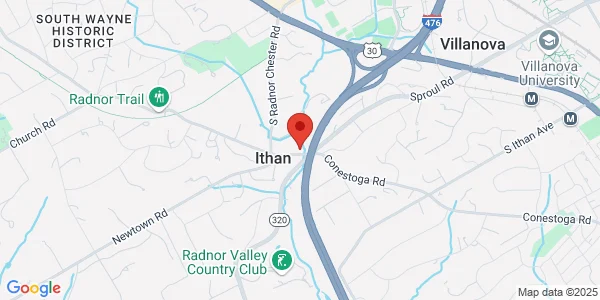 Map of 635 Conestoga Rd Villanova, PA 19085