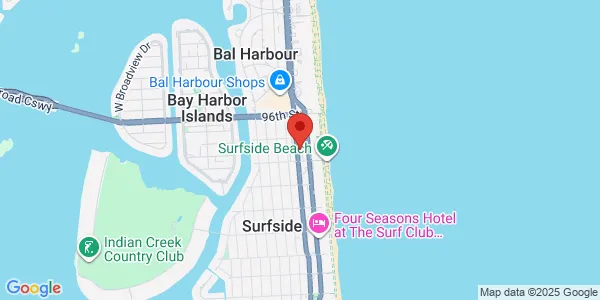 Map of 9445 Harding Ave Surfside, FL 33154