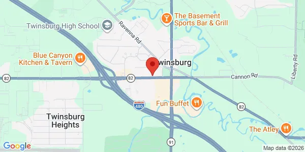 Map of 2651 E Aurora Rd Ste A Twinsburg, OH 44087
