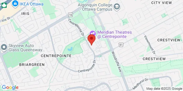 Map of 117 Centrepointe Drive Suite 340 Ottawa, ON K2G 5X3 Canada