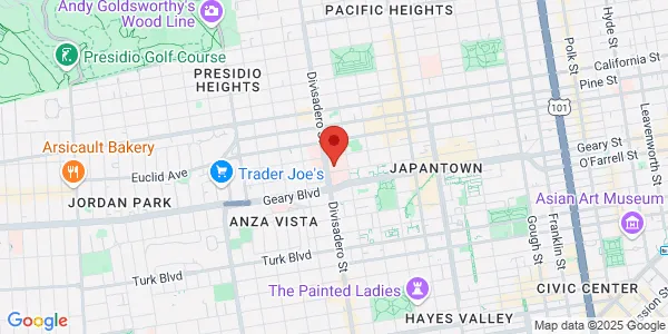 Map of 1600 Divisadero St San Francisco, CA 94115