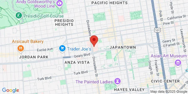 Map of 1600 Divisadero St H-2906 2nd Flr San Francisco, CA 94115