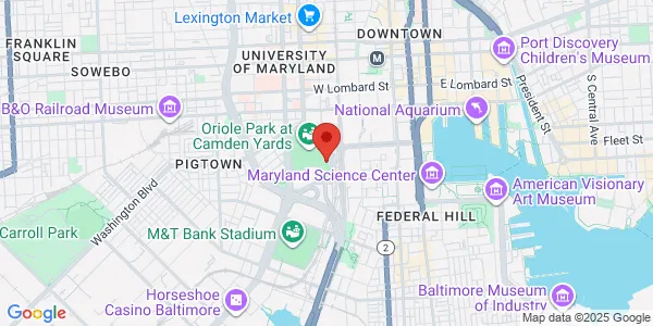 Map of 351 W Camden St Ste 501 Baltimore, MD 21201