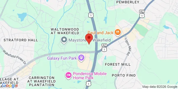 Map of 11200 Gov Manly Way Ste 112 Raleigh, NC 27614
