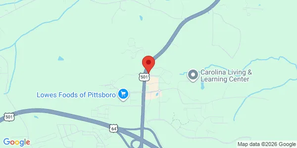 Map of 51 Mosaic Blvd Ste 100 Pittsboro, NC 27312
