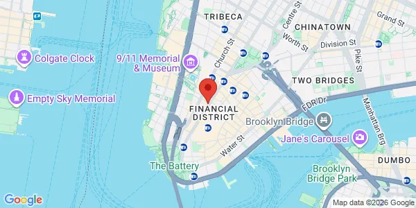 Map of 111 Broadway New York, NY 10006