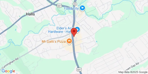 Map of 6942 Maynardville Pike Knoxville, TN 37918