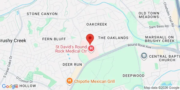 Map of 16040 Park Valley Dr Building A, Suite 111 Round Rock, TX 78681