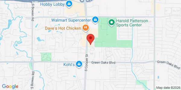 Map of 5005 S Cooper St Ste 250 Arlington, TX 76017