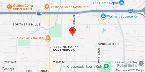Map of 8125 S Walker Ave Oklahoma City, OK 73139