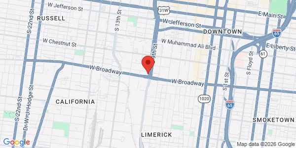 Map of 901 W Broadway Louisville, KY 40203