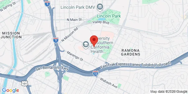 Map of 2025 Zonal Ave Los Angeles, CA 90033