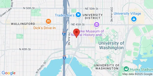 Map of 4225 Roosevelt Way NE Fl 4 Seattle, WA 98105