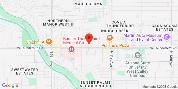Map of 5310 W Thunderbird Rd Ste 100 Glendale, AZ 85306