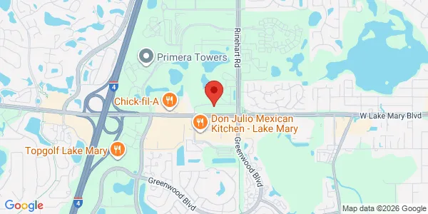 Map of 4106 W Lake Mary Blvd Ste 325 Lake Mary, FL 32746