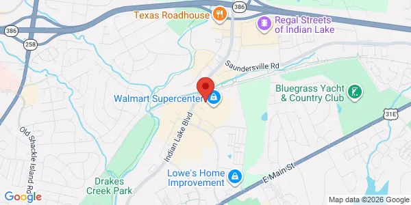 Map of 206 N Anderson Ln Ste 103 Hendersonville, TN 37075