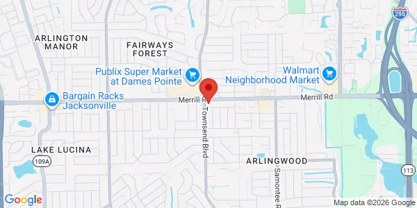 Map of 7224 Merrill Rd Unit 1 Jacksonville, FL 32277