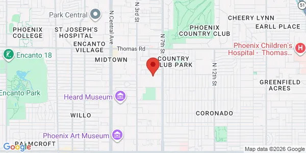 Map of 345 E Virginia Ave Phoenix, AZ 85004