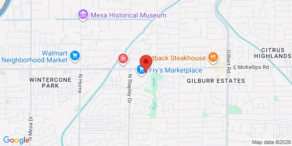 Map of 1345 E McKellips Rd Ste 103 Mesa, AZ 85203