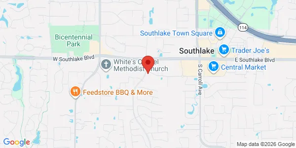 Map of 601 Zena Rucker Rd Ste 101 Southlake, TX 76092