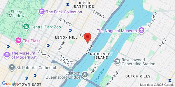 Map of 525 East 68th St Upper East Side New York, NY 10065