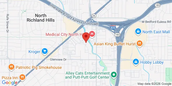 Map of 4300 City Point Dr Ste 201 North Richland Hills, TX 76180