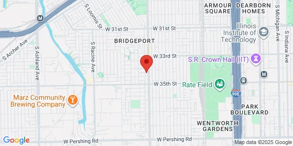 Map of 3416 S Halsted St Chicago, IL 60608