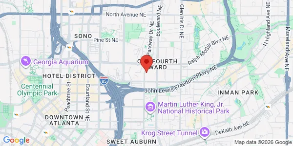 Map of 303 Parkway Drive NE Atlanta, GA 30312