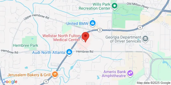 Map of 3000 Hospital Blvd Fl 2 Roswell, GA 30076
