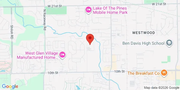 Map of 8616 W 10th St Ofc Indianapolis, IN 46234