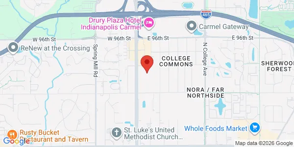 Map of 9247 N Meridian St Ste 320 Indianapolis, IN 46260