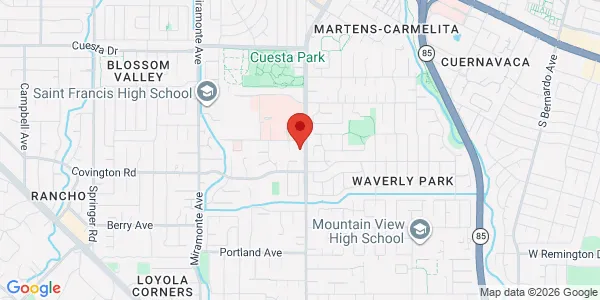 Map of 2660 Grant Rd Ste F Mountain View, CA 94040