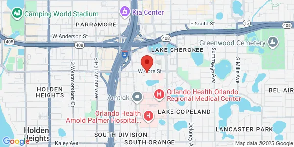 Map of 100 W Gore St Ste 302 Orlando, FL 32806