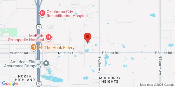 Map of 701 Cedar Lake Blvd Ste 120 Oklahoma City, OK 73114